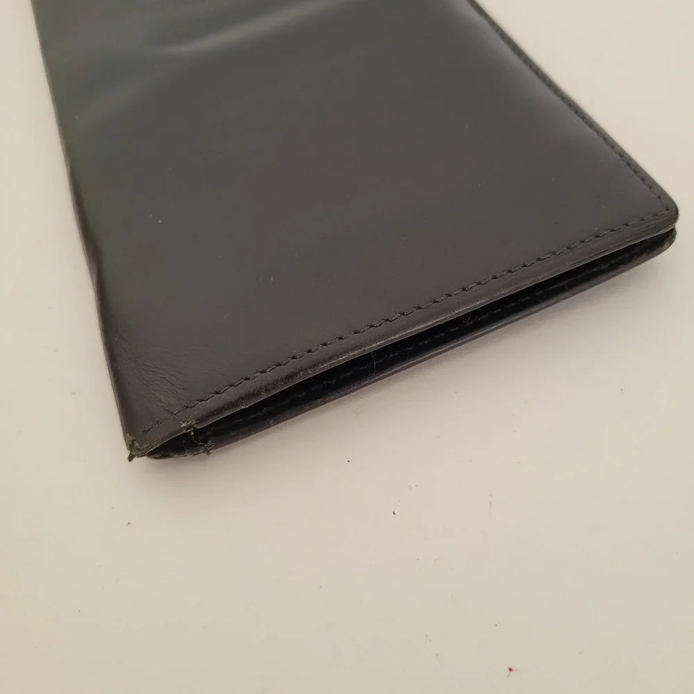 Cartier Paris Vintage Black Leather Long Bifold Wallet Made in Spain EPFL